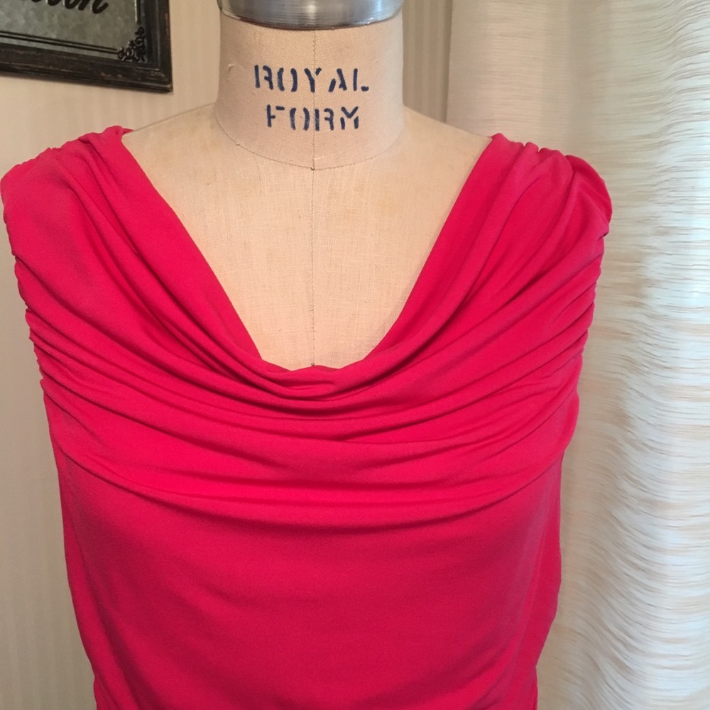 Carmen Marc Valvo Hot Pink Pullover